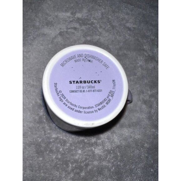 STARBUCKS 2020 Purple Red & Green Stripe Coffee Cup Christmas Mug 11 oz - Picture 4 of 5